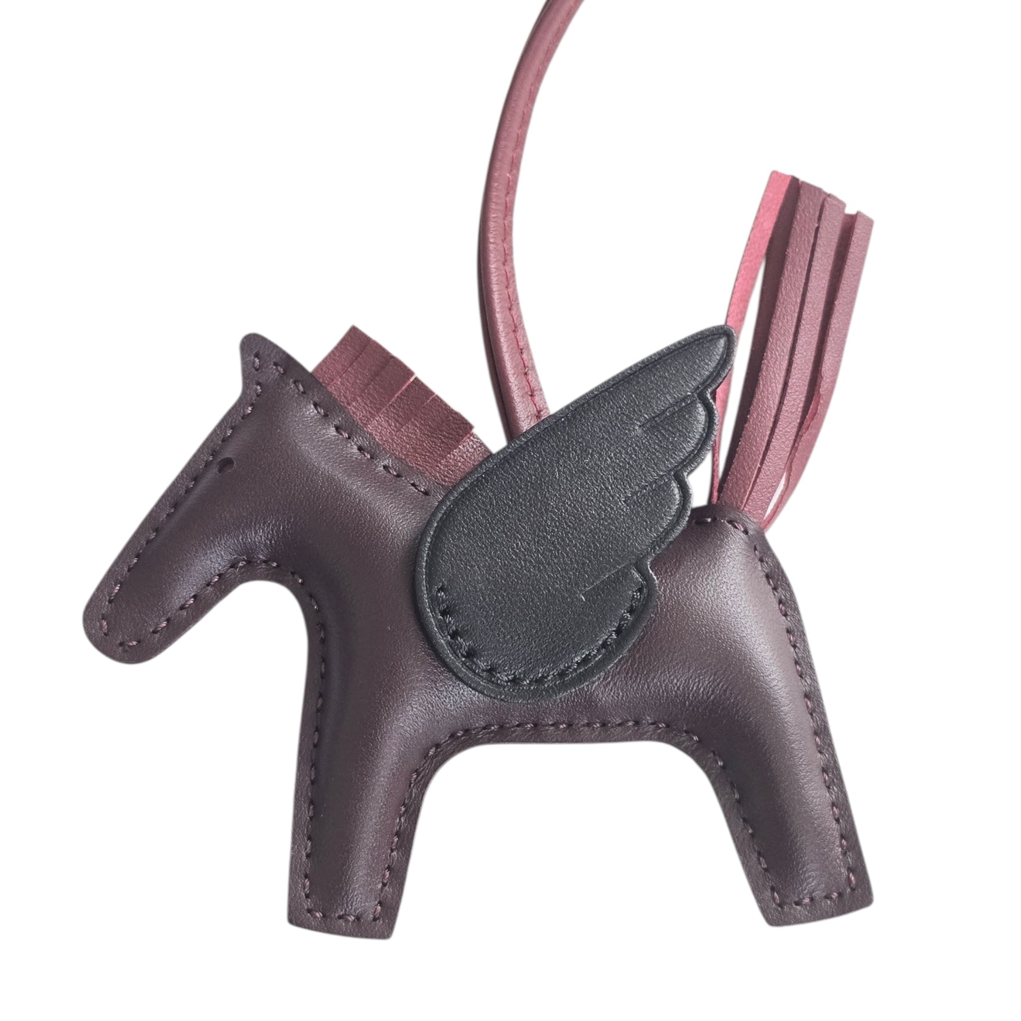 Hermes Rodeo Pegase PM Bag Charm Rouge Sellier/Rouge H/Black HERMES