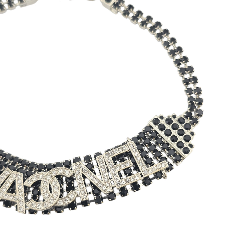 Chanel CC Black Crystal Choker Necklace 2020 CHANEL