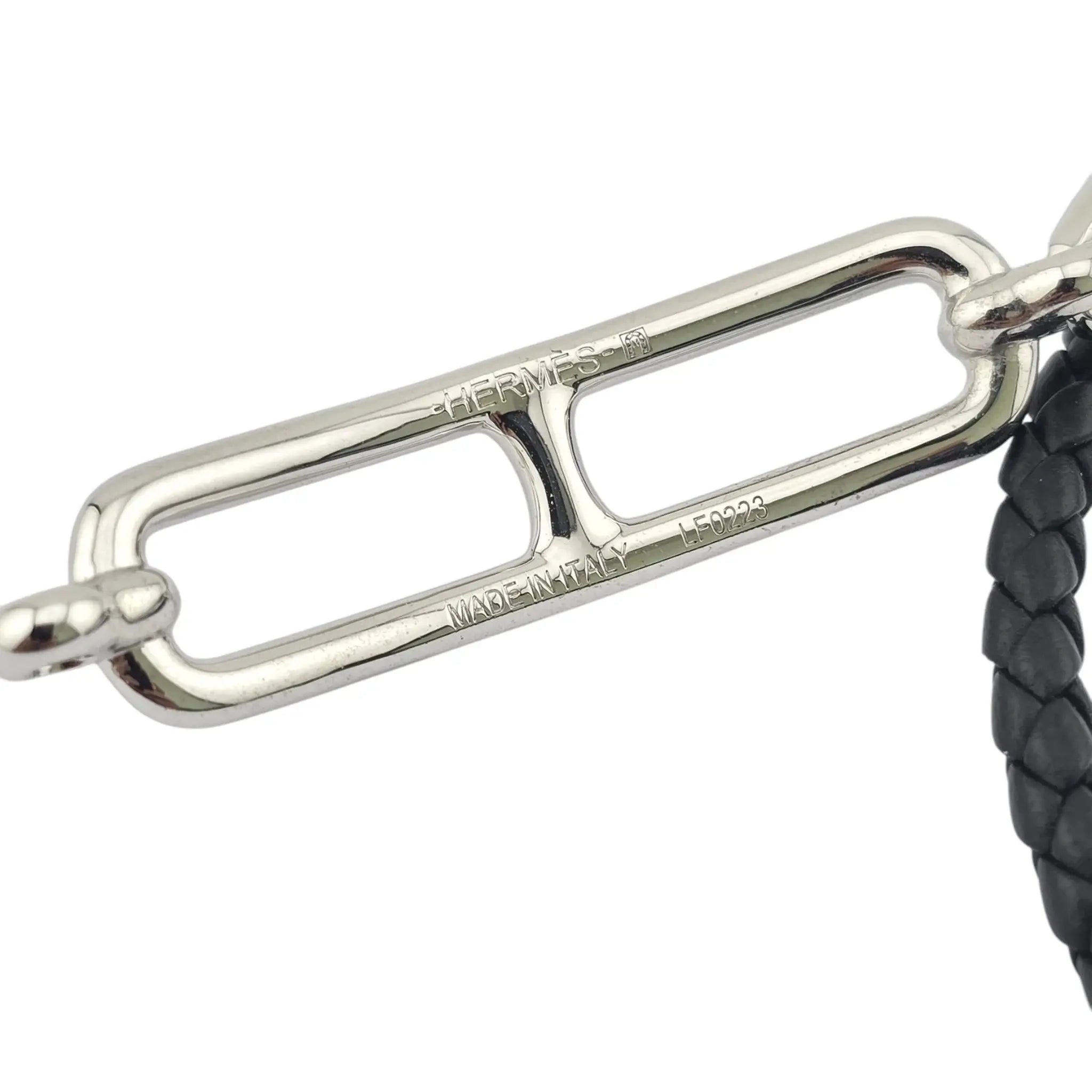 Hermès Roulis Double Tour Black (Noir) Silver - T2 HERMES