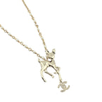 Chanel CC Deer Pendant Gold Necklace 2025 CHANEL