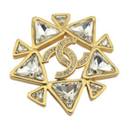 Chanel CC Crystal Gold Brooch 2020 CHANEL