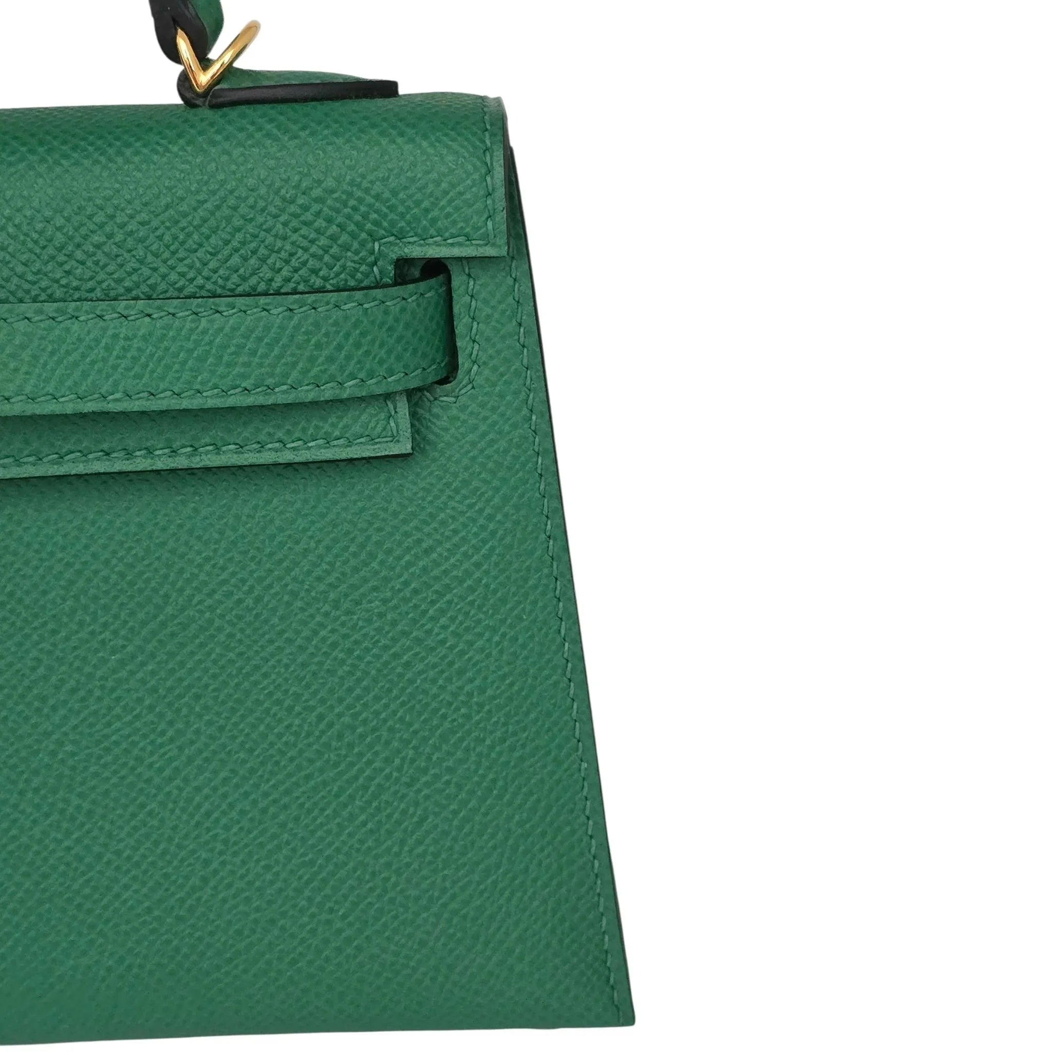 Hermes Mini Kelly II Epsom Vert Vertigo Gold Hardware Bag HERMES