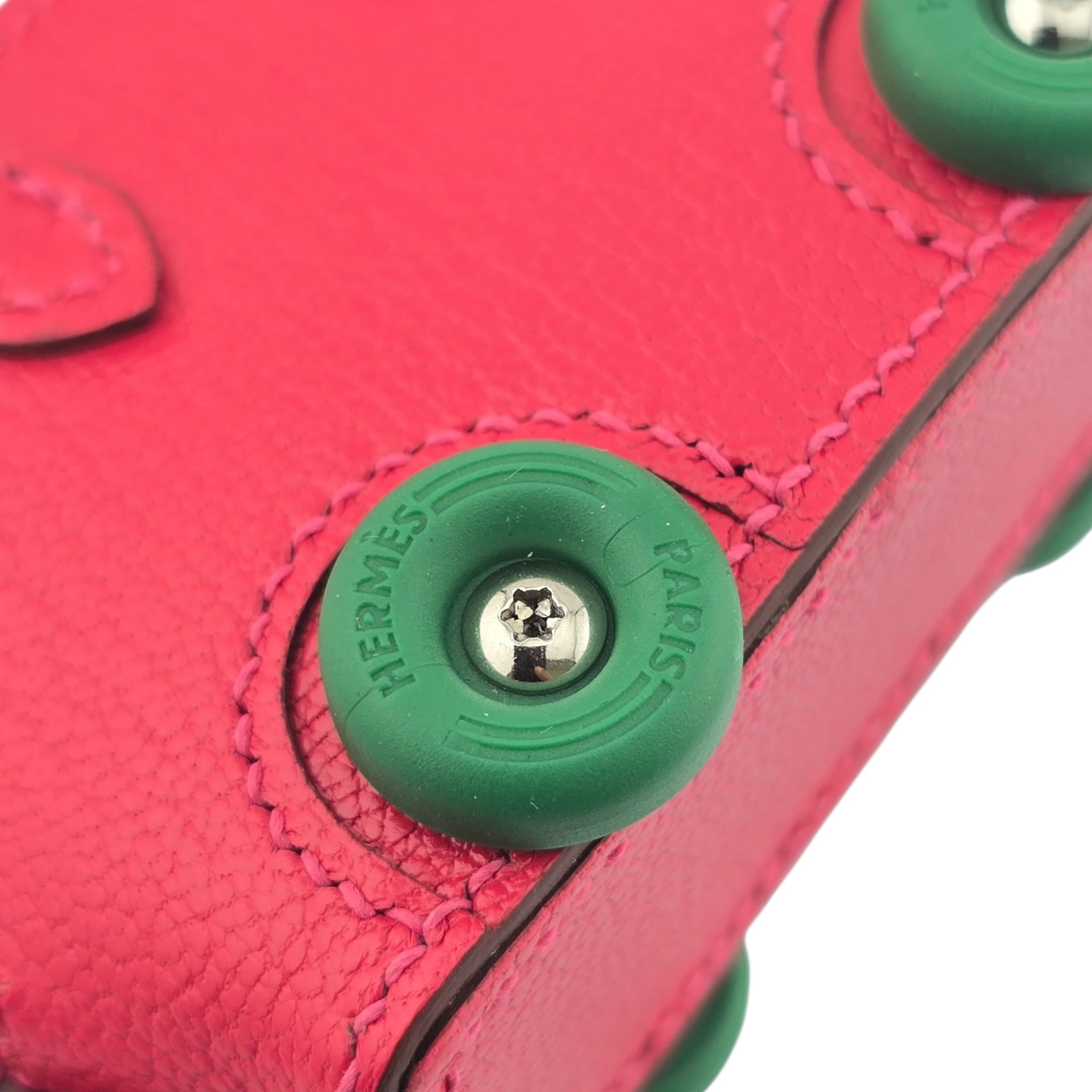 Hermes Bolide On Wheels Bag Charm Rose Extreme HERMES