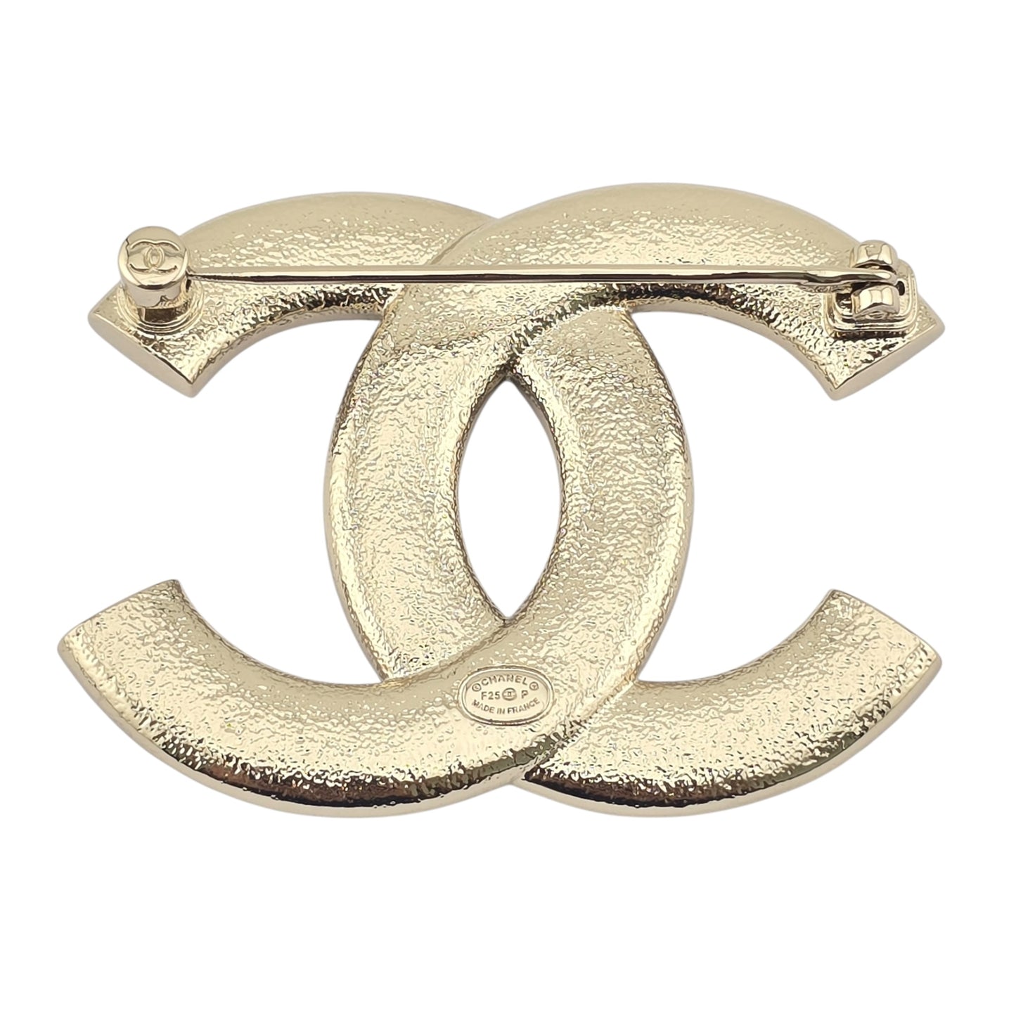 CHANEL GOLD CRYSTAL STAR HEART BROOCH F25