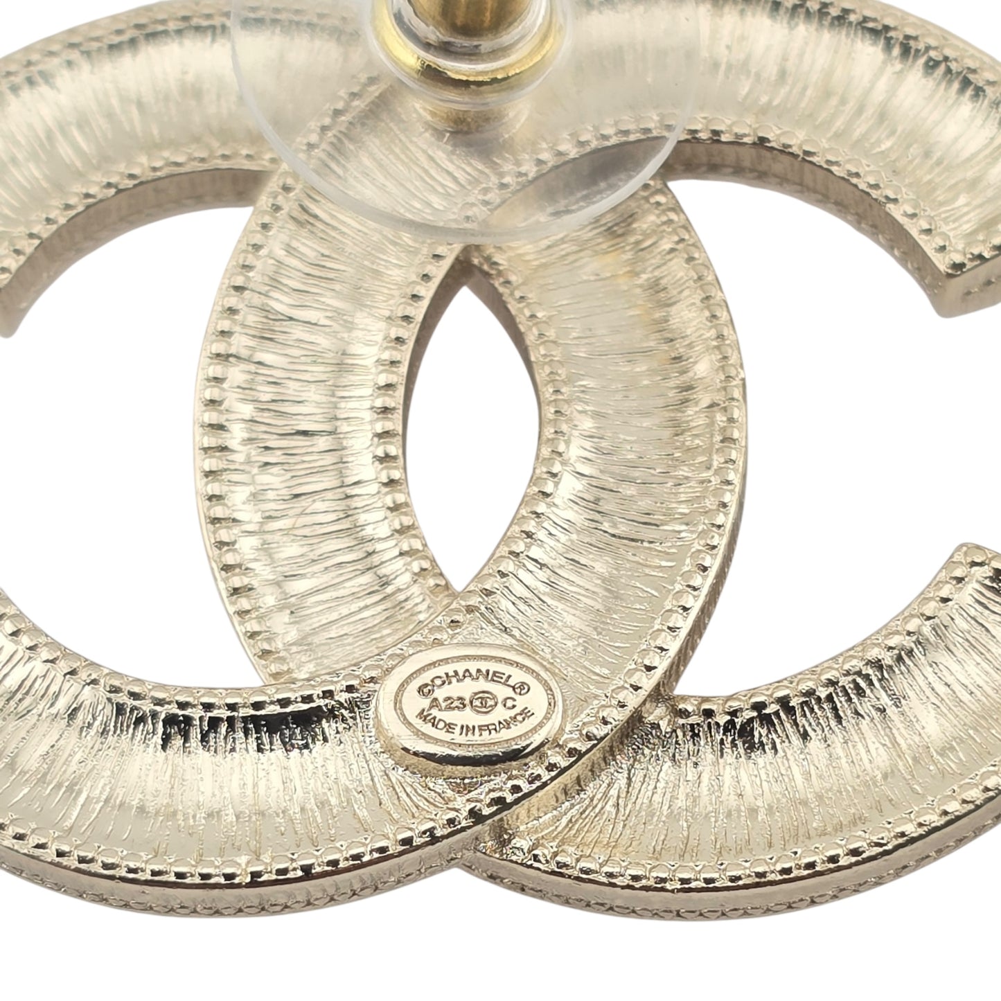 CHANEL RAINBOW GOLD CC EARRINGS A23