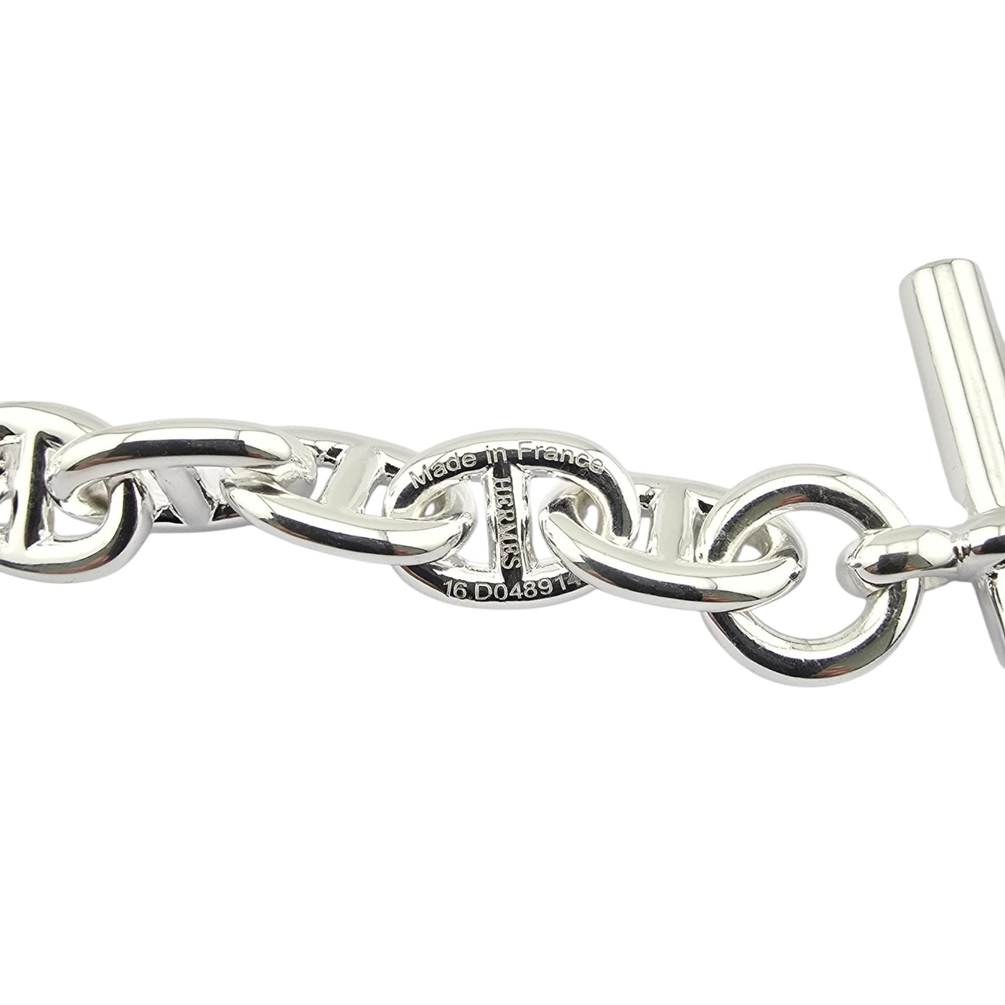 HERMES SILVER CHAINE D'ANCRE NECKLACE