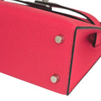 Hermes Mini Kelly II Epsom Rose Extreme Palladium