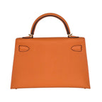 Hermes Mini Kelly II Epsom Orange Gold Hardware Bag HERMES
