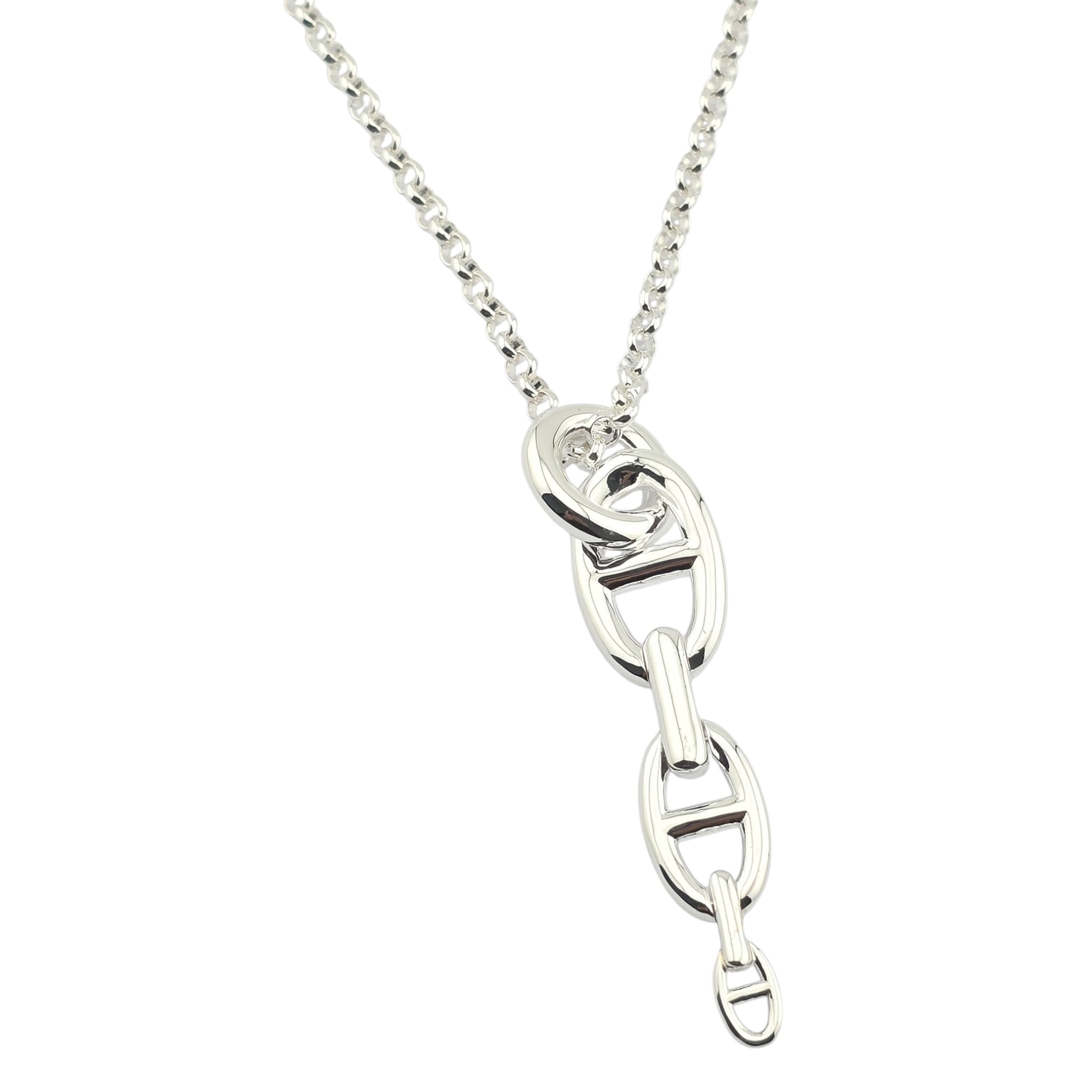 Hermes Chaine d'Ancre Enchainee Pendant Large Model