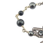 Chanel CC Butterfly Ruthenium Gold Bracelet B25