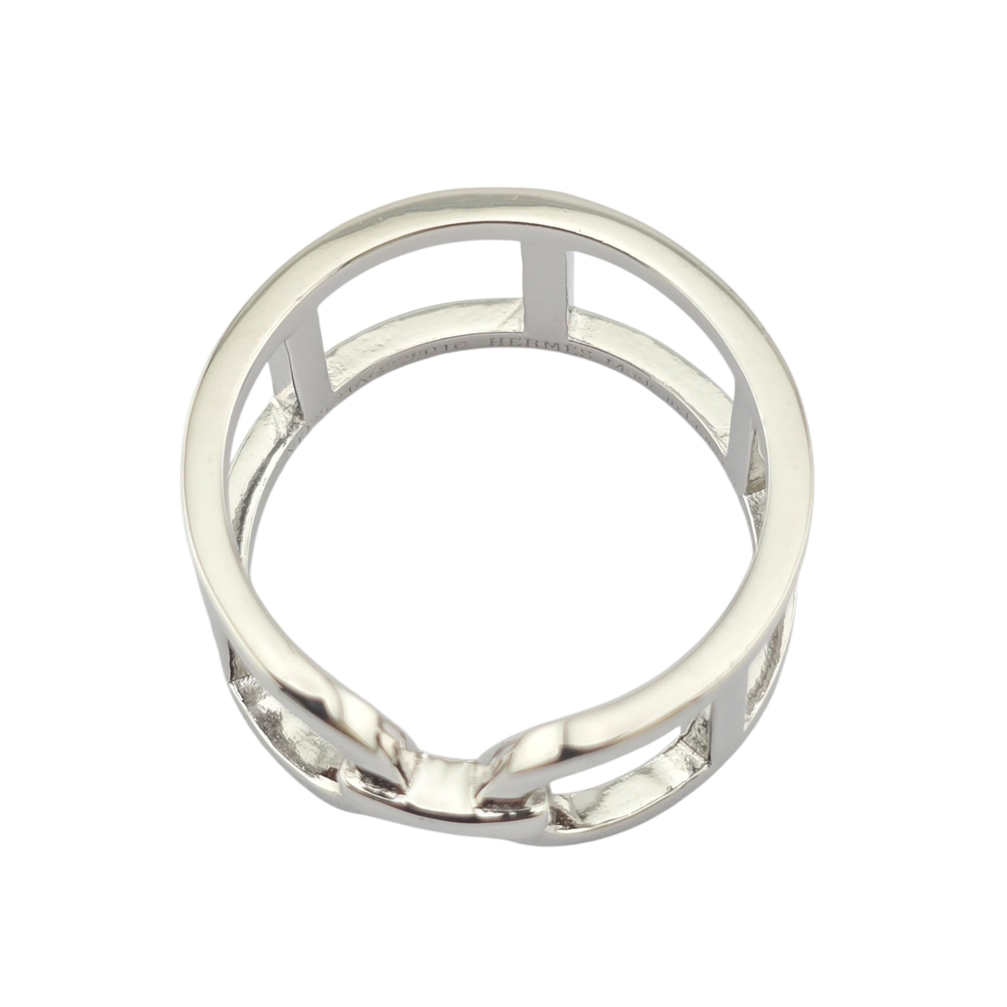 Hermes Ever Chaine d'ancre Silver Ring
