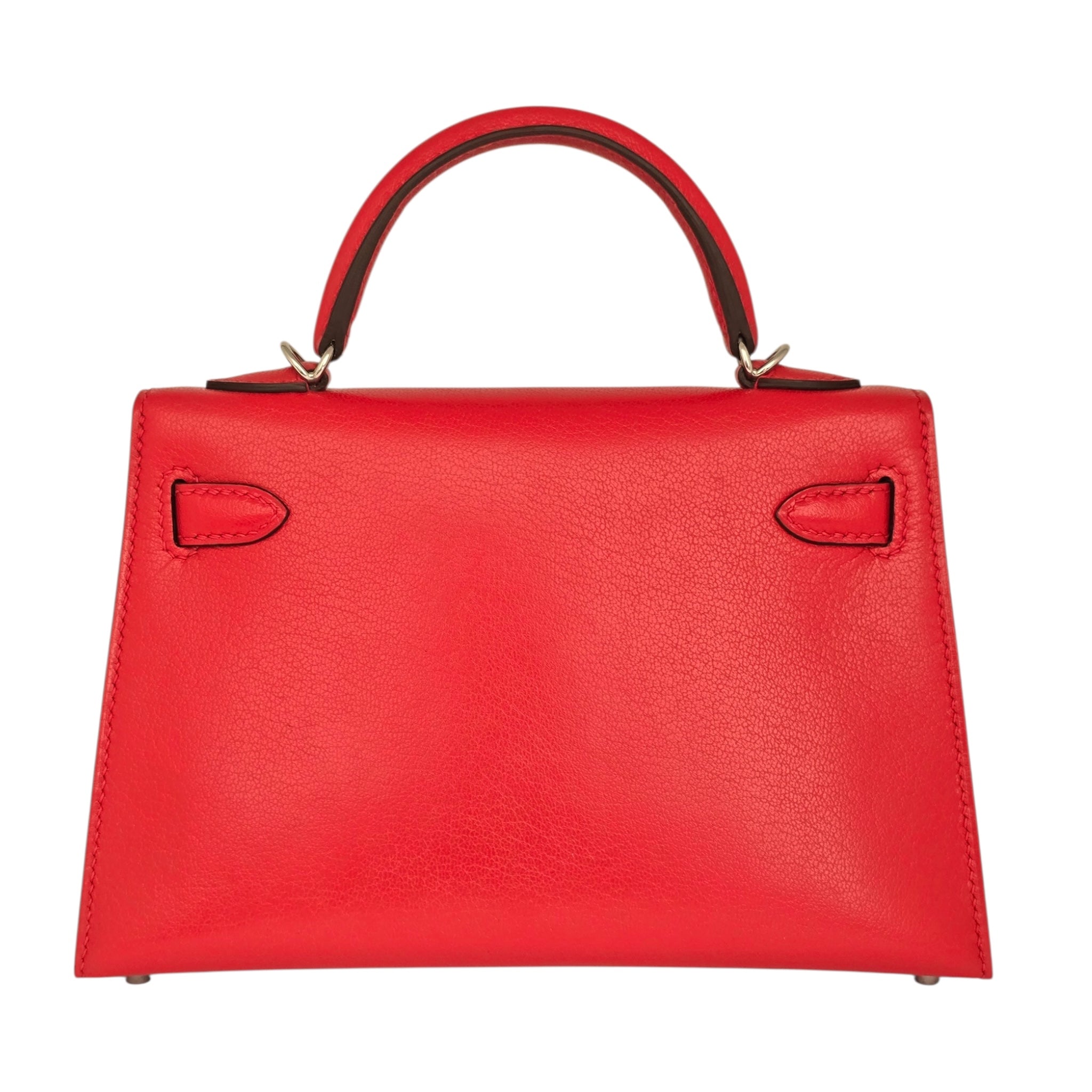 Hermes Mini Kelly II Rouge De Coeur Chèvre Chamkila Palladium Hardware HERMES