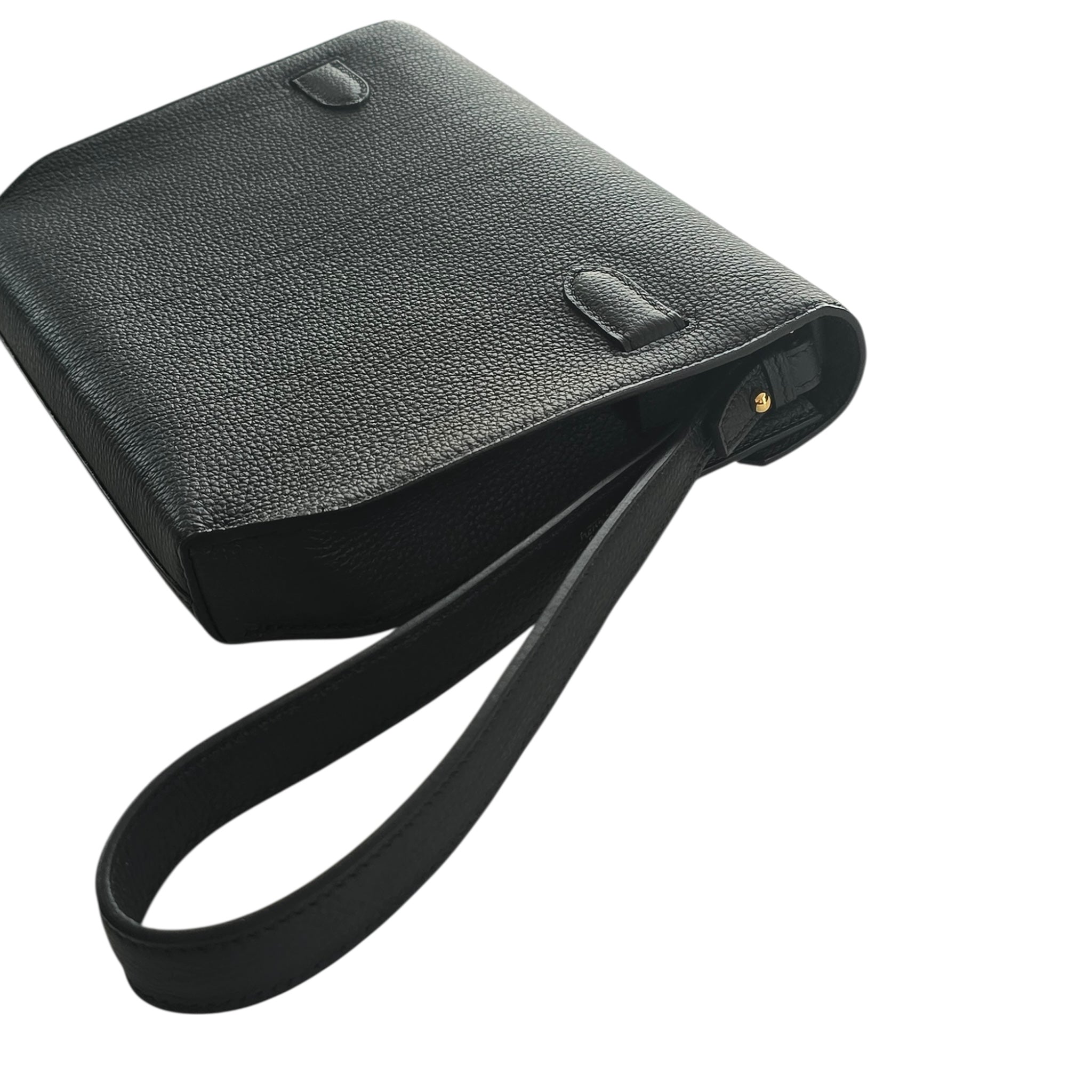 Hermes Kelly Depeches 25 Noir Togo GHW HERMES
