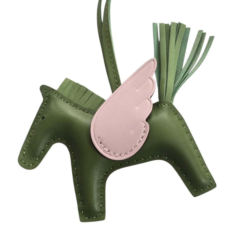 Hermes Rodeo Pegase PM Bag Charm Vert Yucca/Vert Criquet/Mauve Pale HERMES