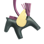 Hermes Rodeo Pegase PM Bag Charm Vert Cyprès / Violet / Jaune Milton HERMES