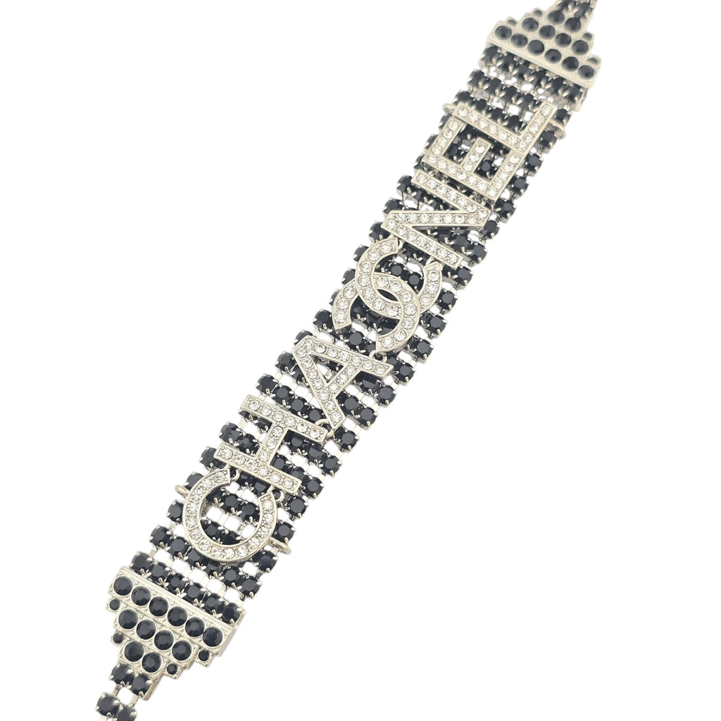 Chanel CC Black Crystal Choker Necklace 2020 CHANEL