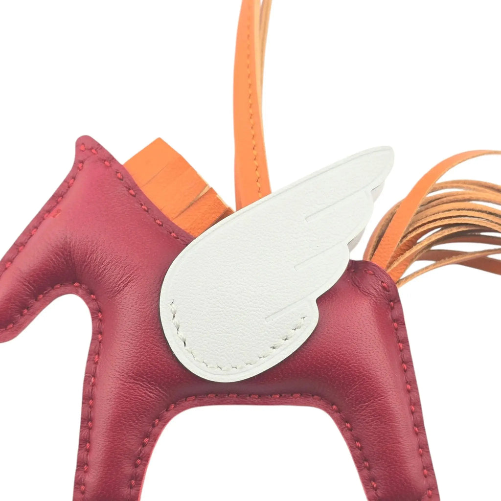 Hermès Rodeo Pegase Bag Charm PM Burgundy/Cornaline/Bleu Brume HERMES