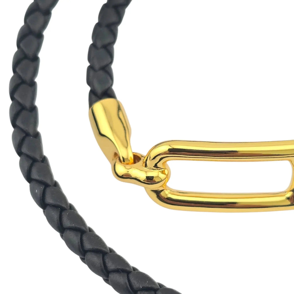 Hermès Roulis Double Tour Black (Noir) Gold - T2 BIJOUX HEAVEN