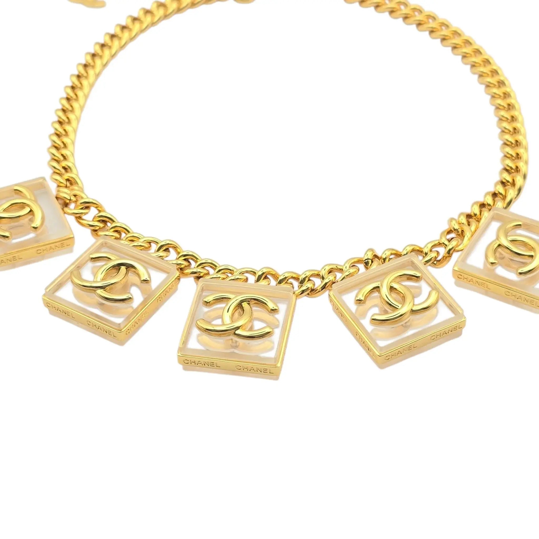 Chanel 2023 CC Transparent Pendant Necklace SS23 CHANEL