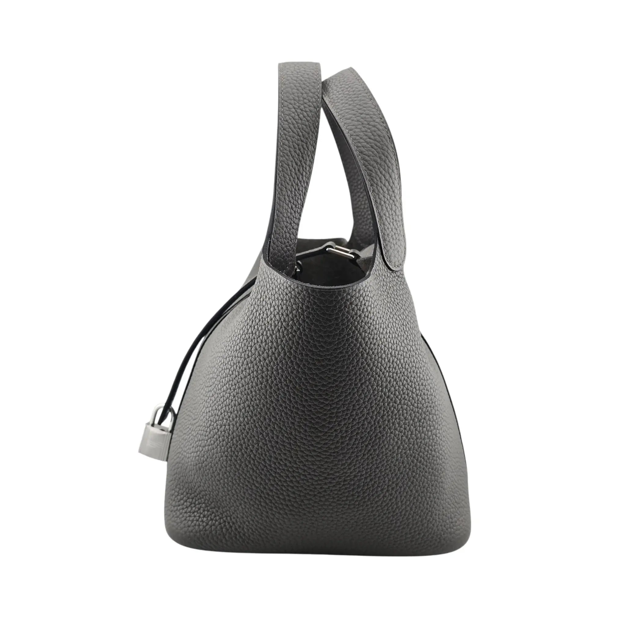 Hermès Picotin Lock 18 Gris Meyer Clemence Palladium Bag HERMES