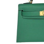 Hermes Mini Kelly II Epsom Vert Vertigo Gold Hardware Bag HERMES