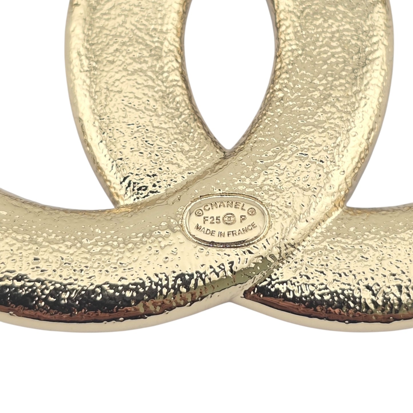 CHANEL GOLD CRYSTAL STAR HEART BROOCH F25