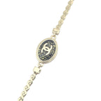 Chanel CC Gold Black Enamel Bracelet 2025