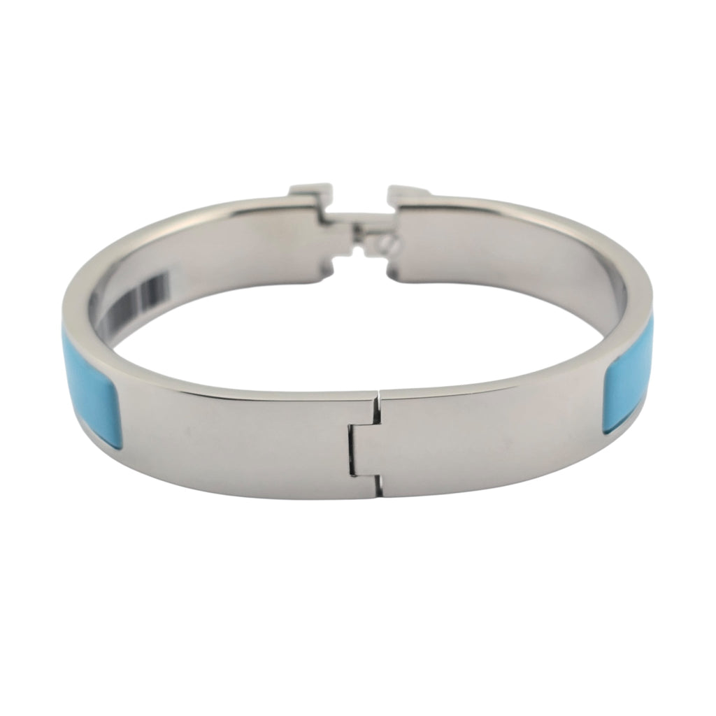Hermes Clic H Bracelet Bleu Du Nord Palladium GM