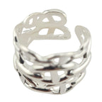 Hermes Chaine d'ancre Enchainee Silver Ring Large Model HERMES