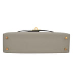Hermes Mini Kelly II Epsom Bleu Glacier Gold Hardware HERMES