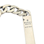 GUCCI Sterling Silver Ghost Bar Plate Link Bracelet GUCCI