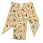 Hermes Silk Couvertures Et Tenues Twilly Mordore White Blue HERMES