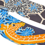 Hermes Silk Twilly The Three Graces Black Blue HERMES
