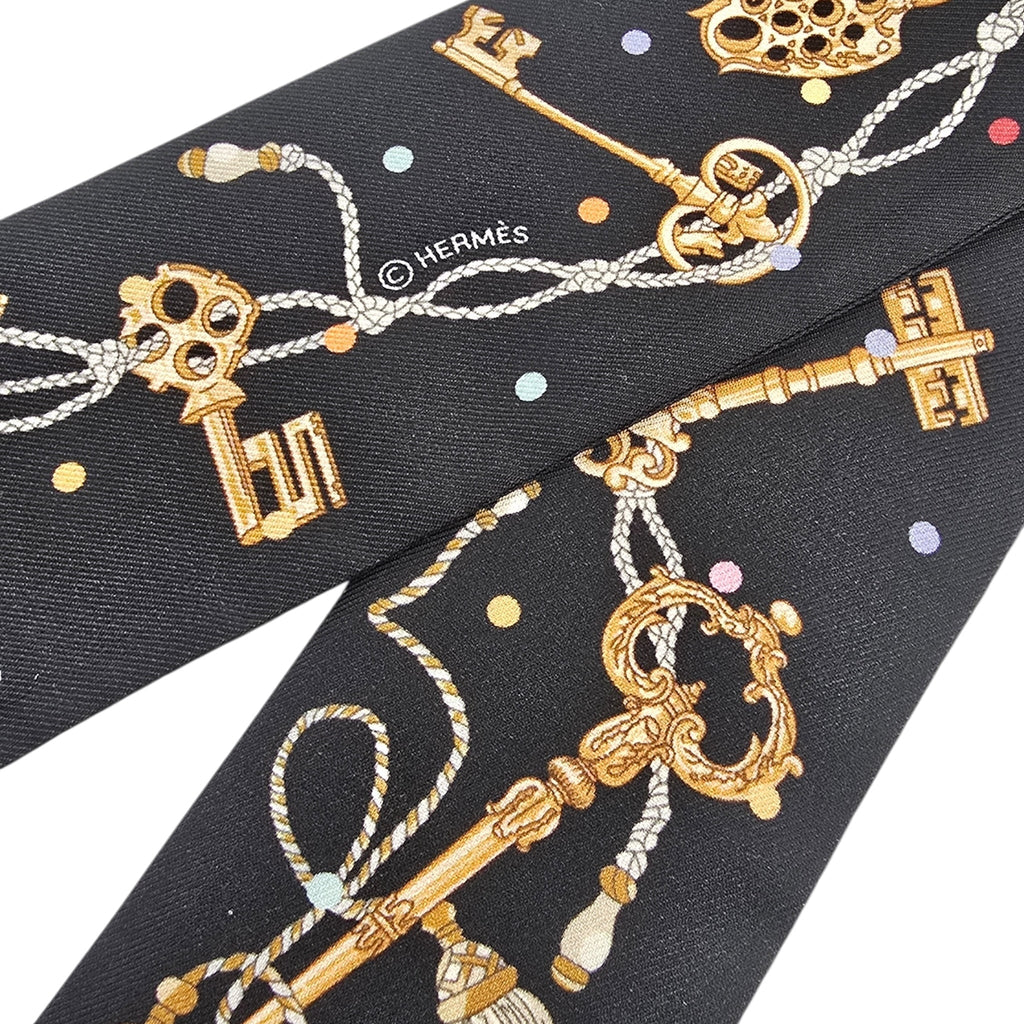 Hermes Silk Les Cles a Pois Twilly HERMES