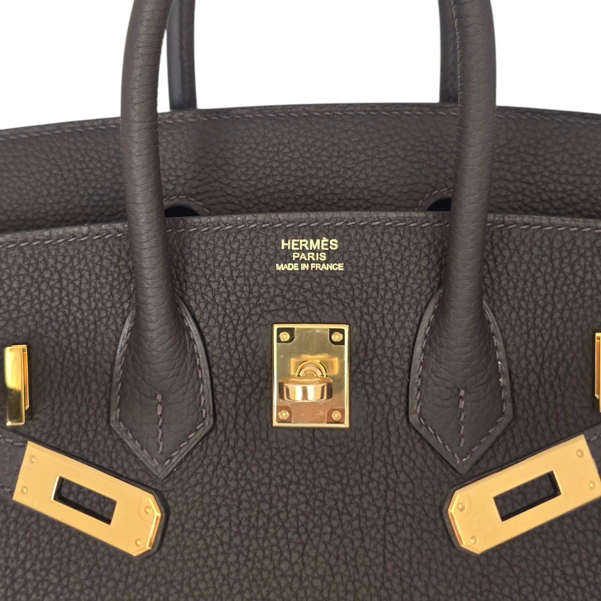 Hermes Birkin 25 Ebene Togo Gold Hardware HERMES