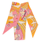 Hermes Silk Twilly Carres Volants Orange Silk HERMES