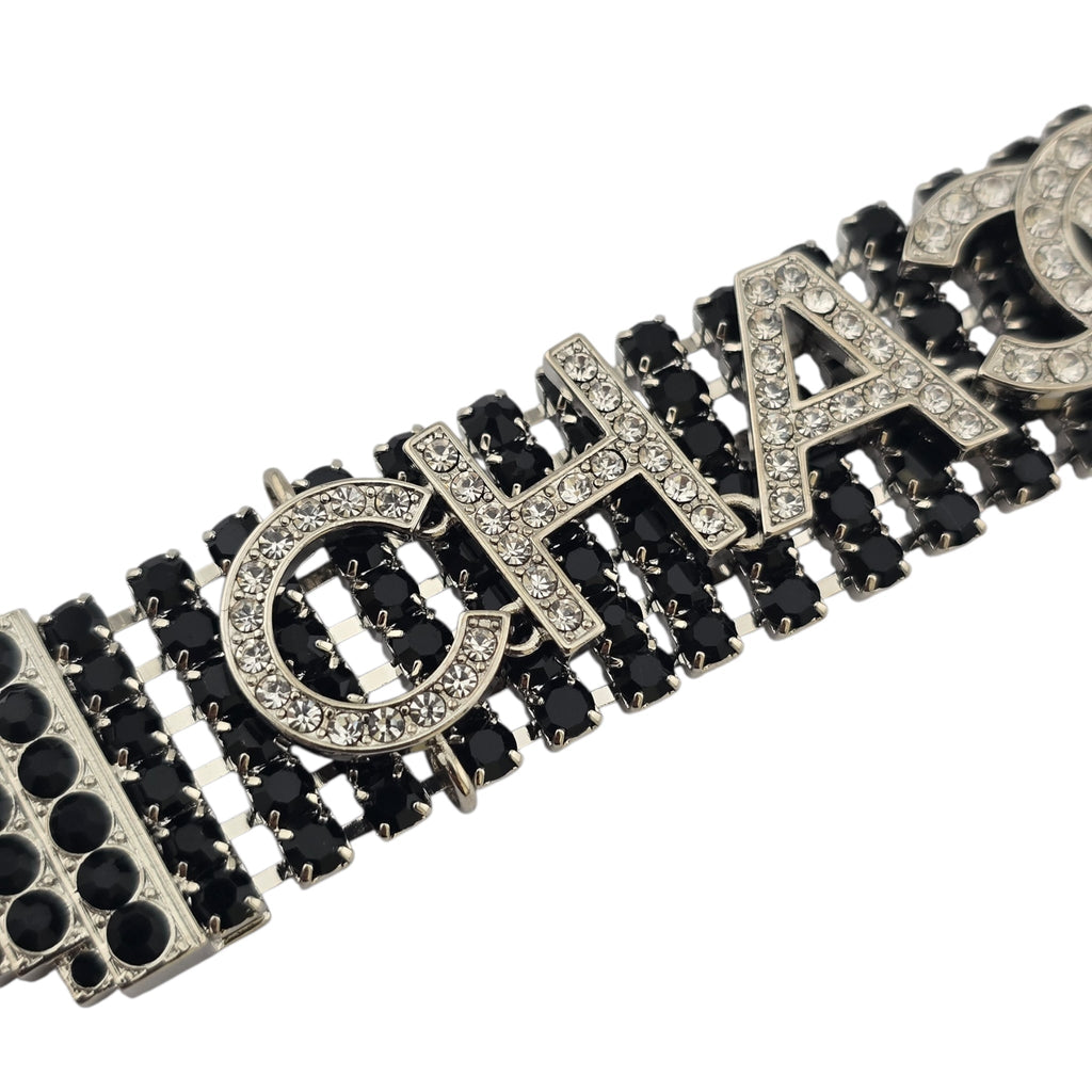 Chanel CC Black Crystal Choker Necklace 2020 CHANEL