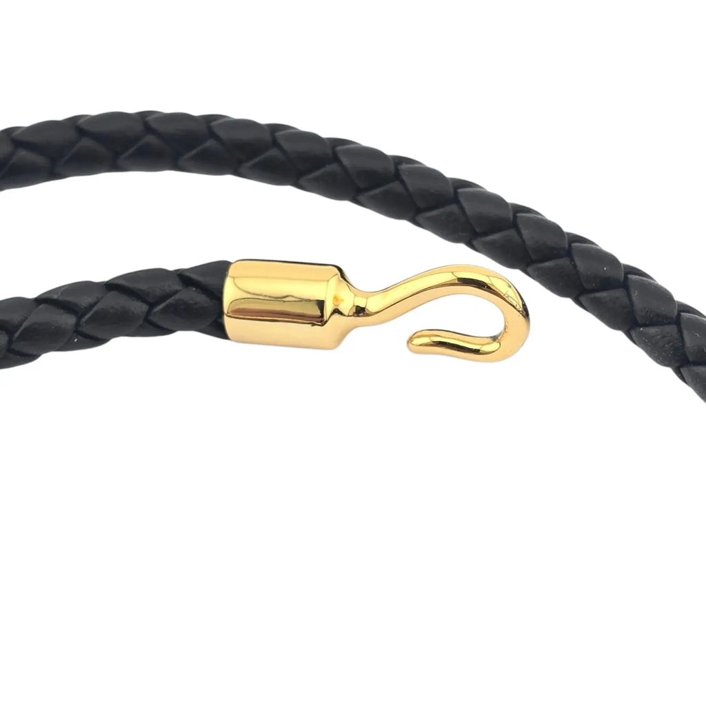 Hermès Roulis Double Tour Black (Noir) Gold - T2 BIJOUX HEAVEN