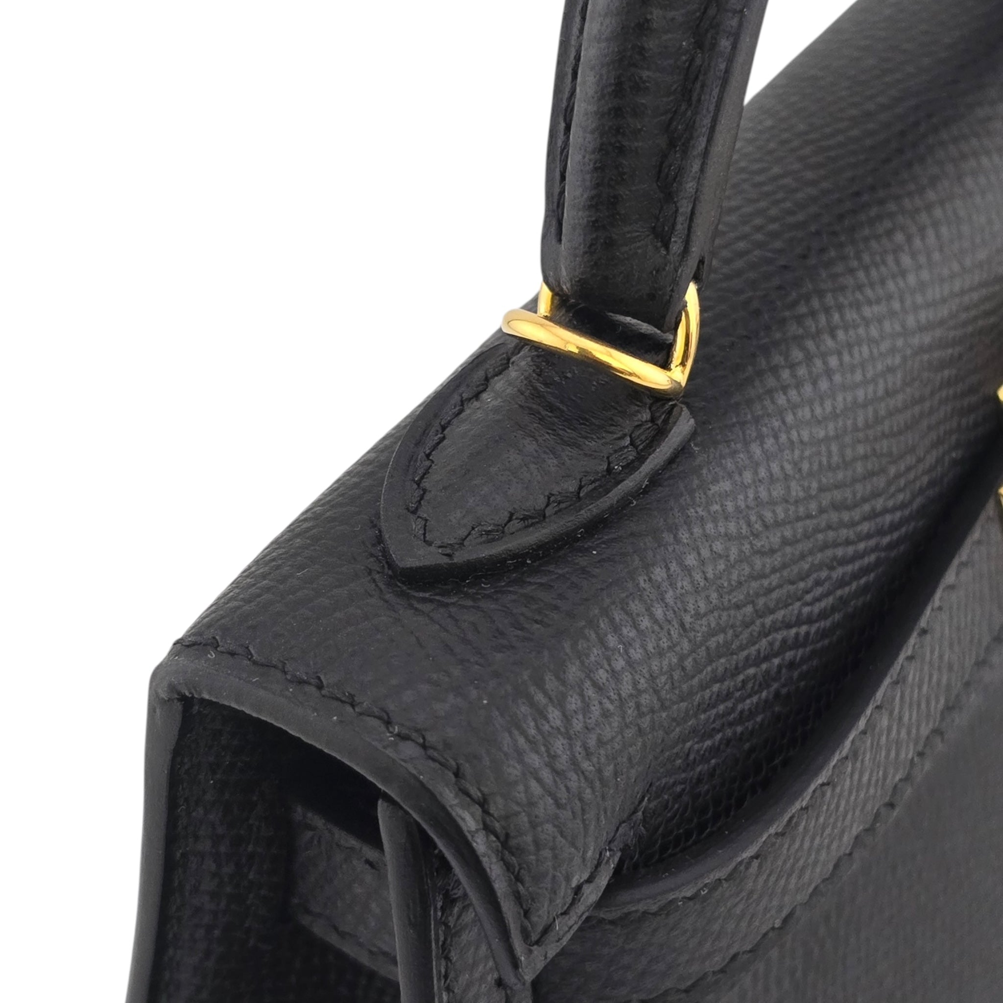 Hermes Mini Kelly II Epsom Noir Gold Hardware Bag HERMES