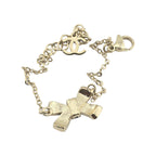 Chanel CC Gold Crystal Enamel Bow Bracelet 2025