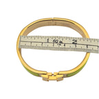 Hermes Clic H Bracelet Green Gold GM