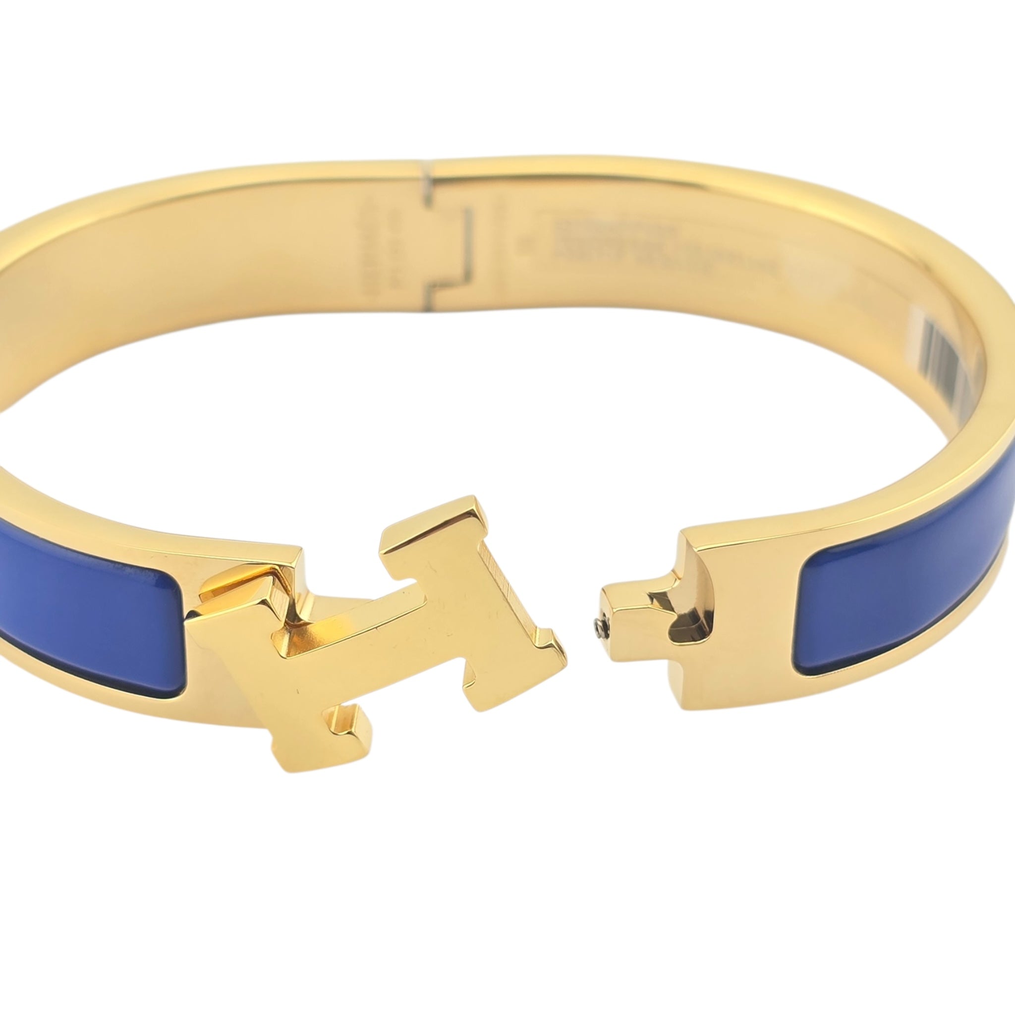 Hermes Clic H Bracelet Bleu Royal Gold GM