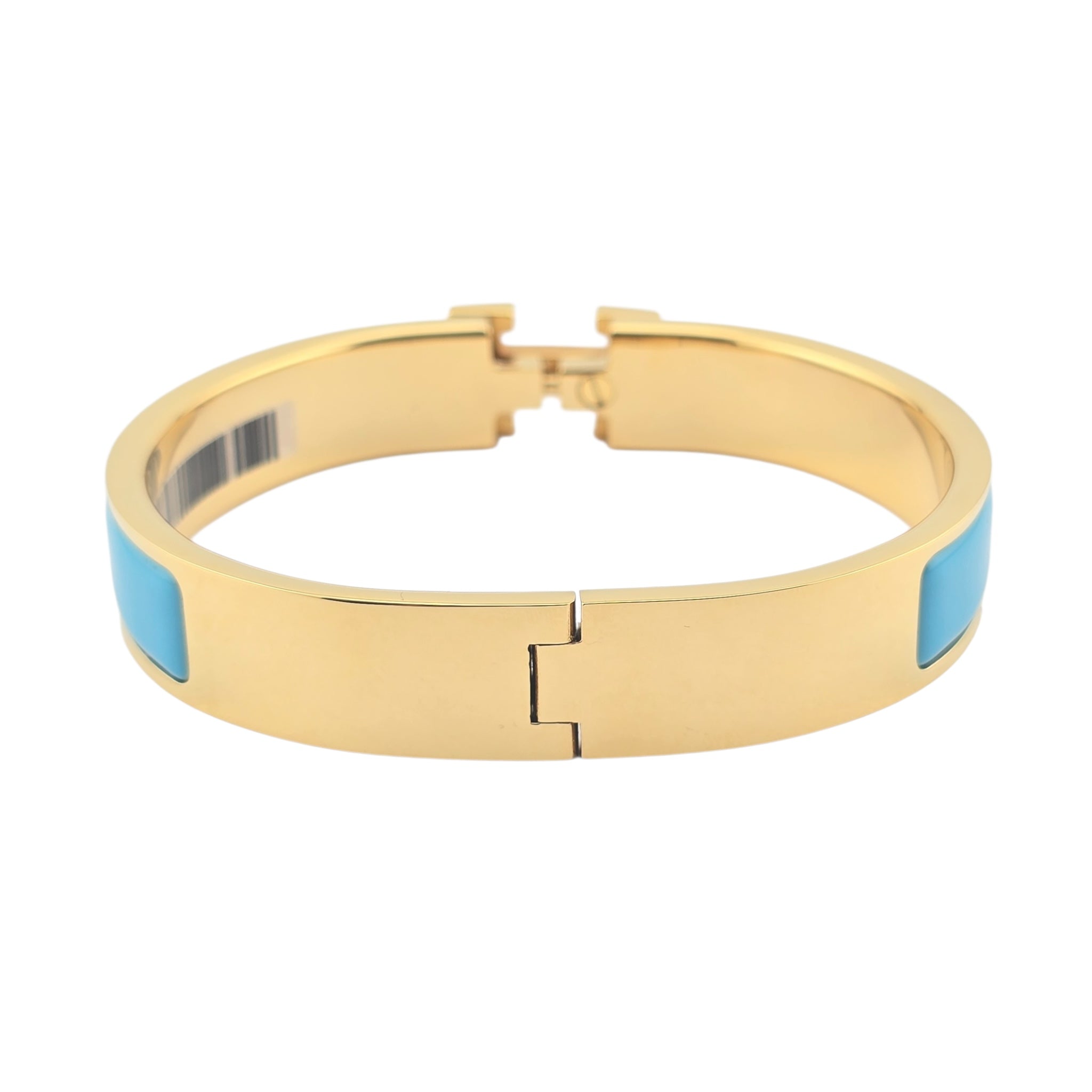 Hermes Clic H Bracelet Blue Gold GM