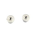 Hermes Athena Large Black Silver Earrings