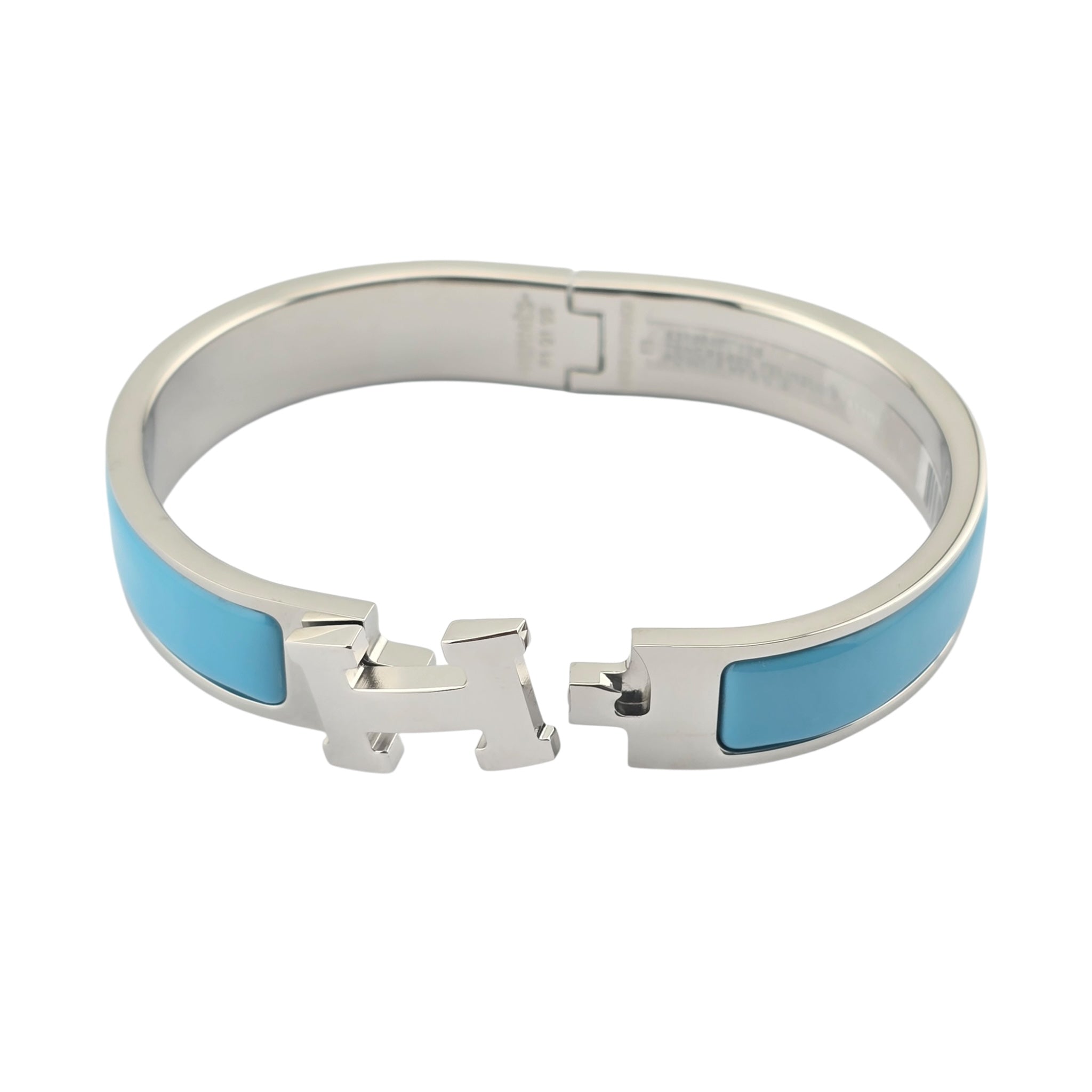 Hermes Clic H Bracelet Bleu Du Nord Palladium GM