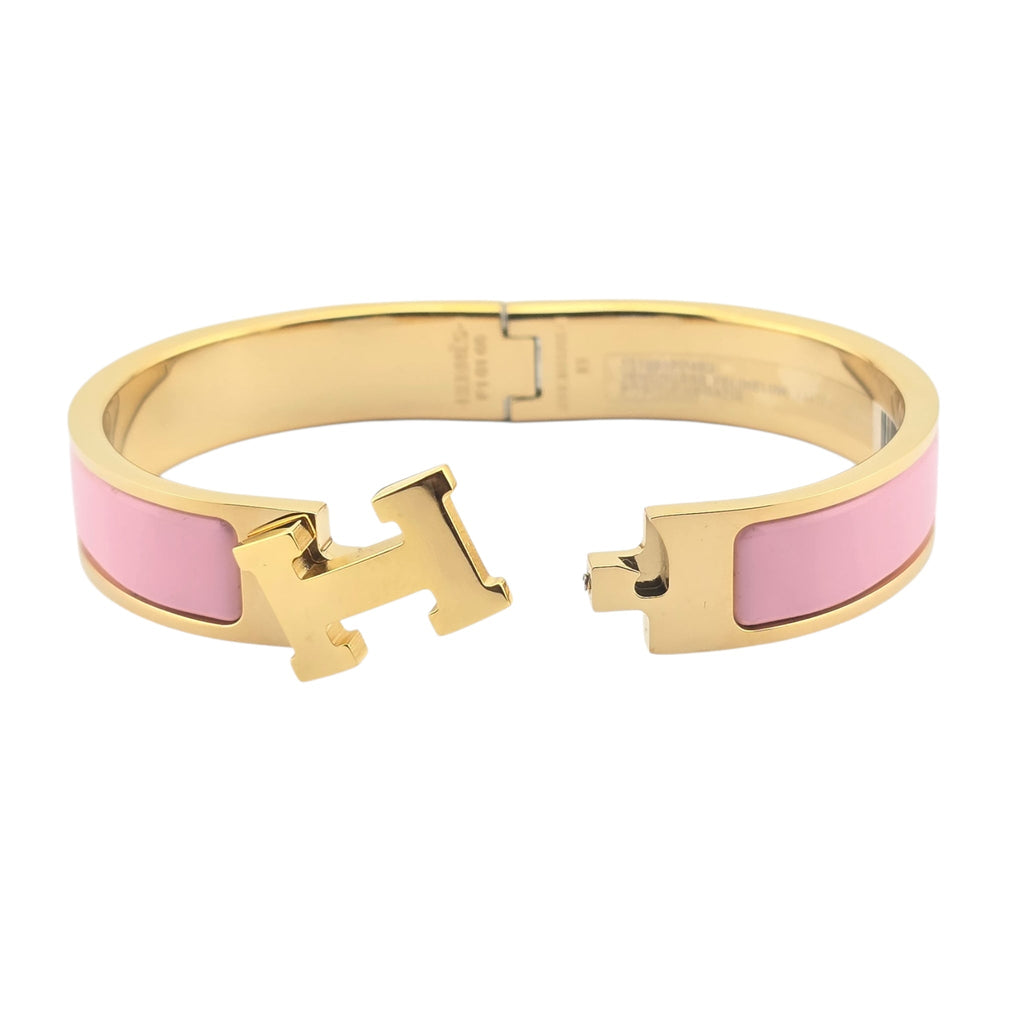 Hermes Clic H Bracelet Pink Gold GM