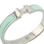 Hermes Clic H Bracelet Enamel Lagon Blue Palladium GM