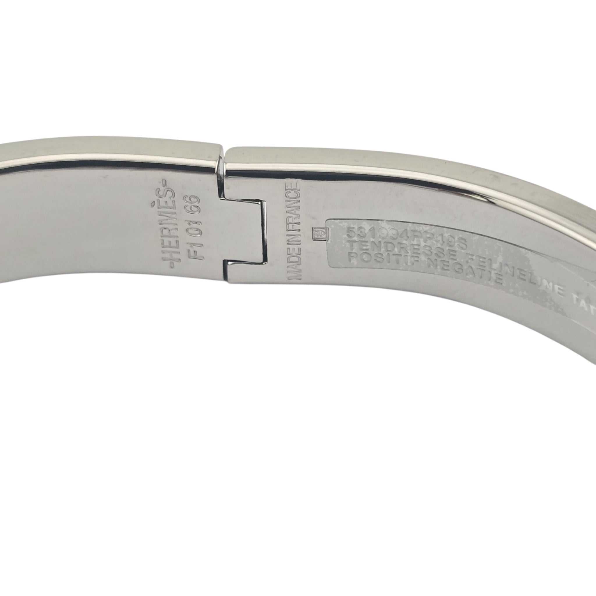 Hermes Clic H Bracelet Black Noir Palladium GM