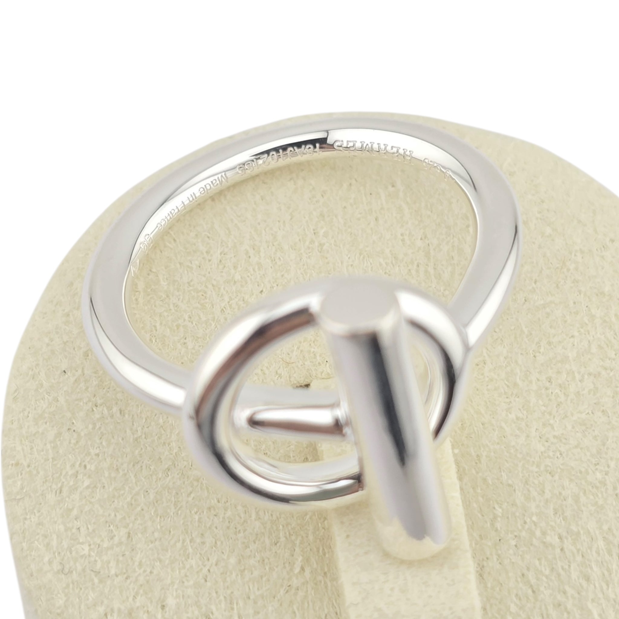 Hermes Echappee Silver Ring, medium model HERMES