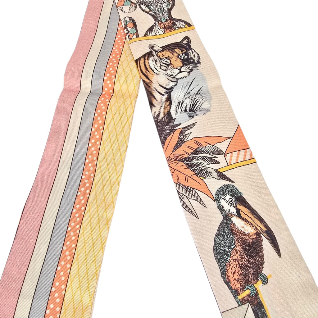 Hermes Silk Twilly Grand Theatre Nouveau Multi-color HERMES